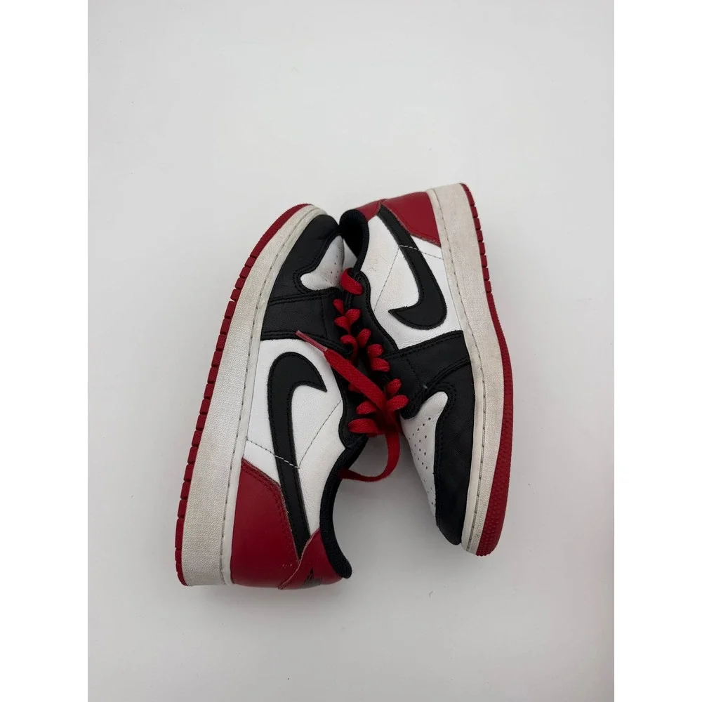 Nike Air Jordan 1 Retro Low OG Black Toe Sneakers 5Y CZ0858-106 White Red Black